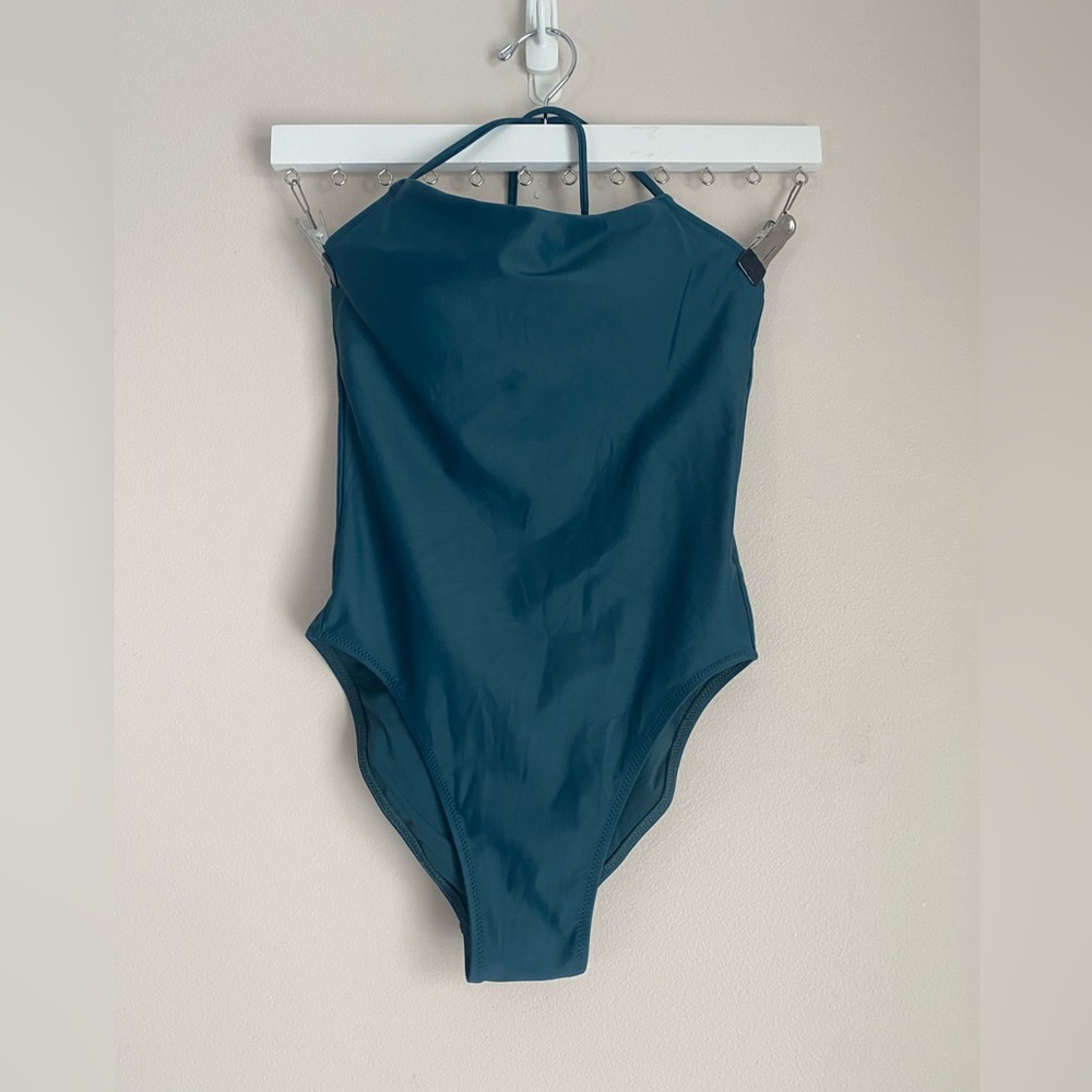 Girlfriend Collective swimsuit one piece dark blue teal small - Picture 4 of 12
